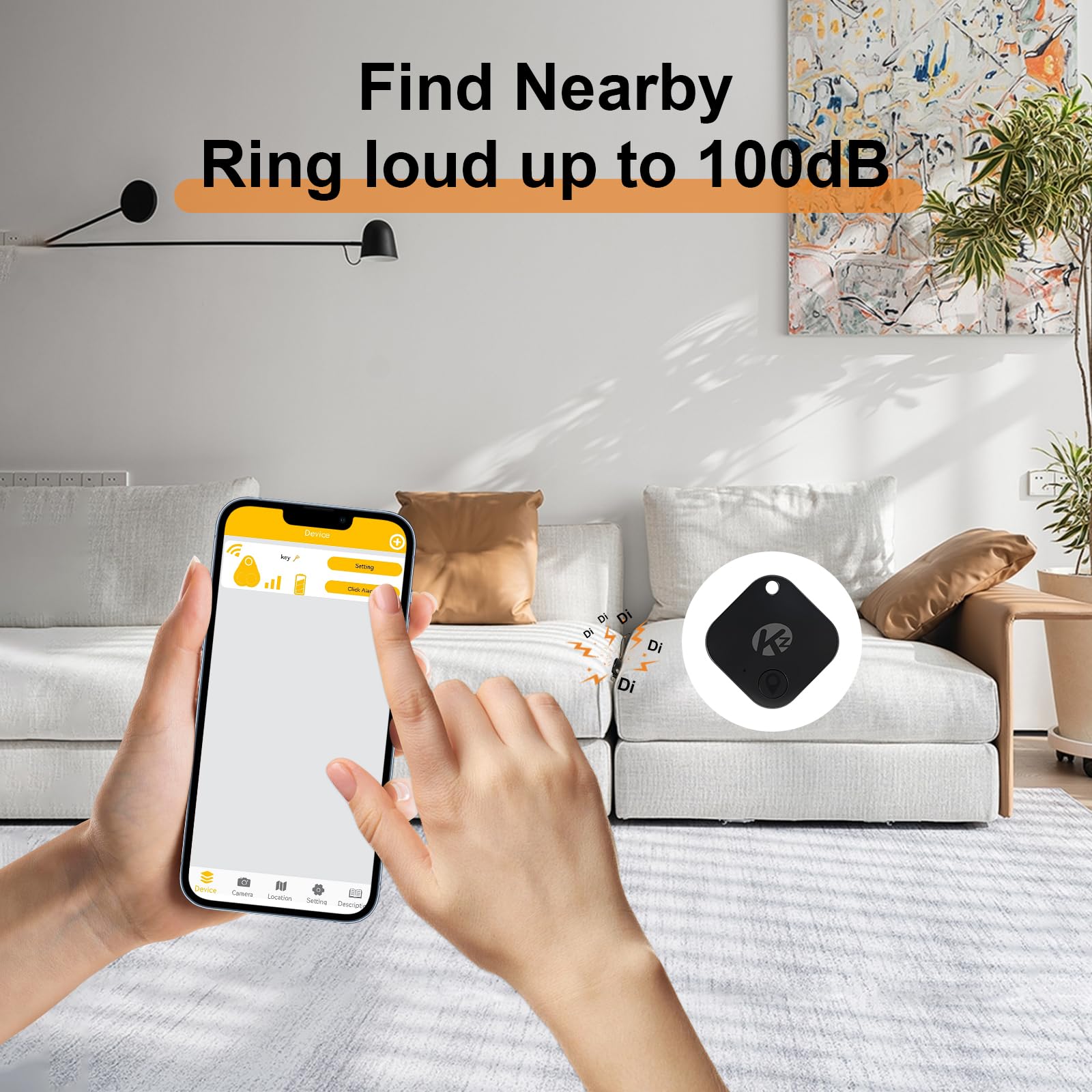 Kzo Bluetooth Air Tracker Tag 4 Pack, Ios And Android Compatible, Find Nearby, Phone Finder, Loud Ring, Replaceable Battery, Sui